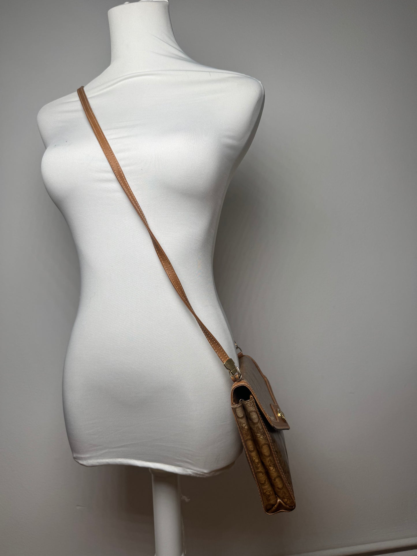 Sac vintage en cuir Celine Paris marron