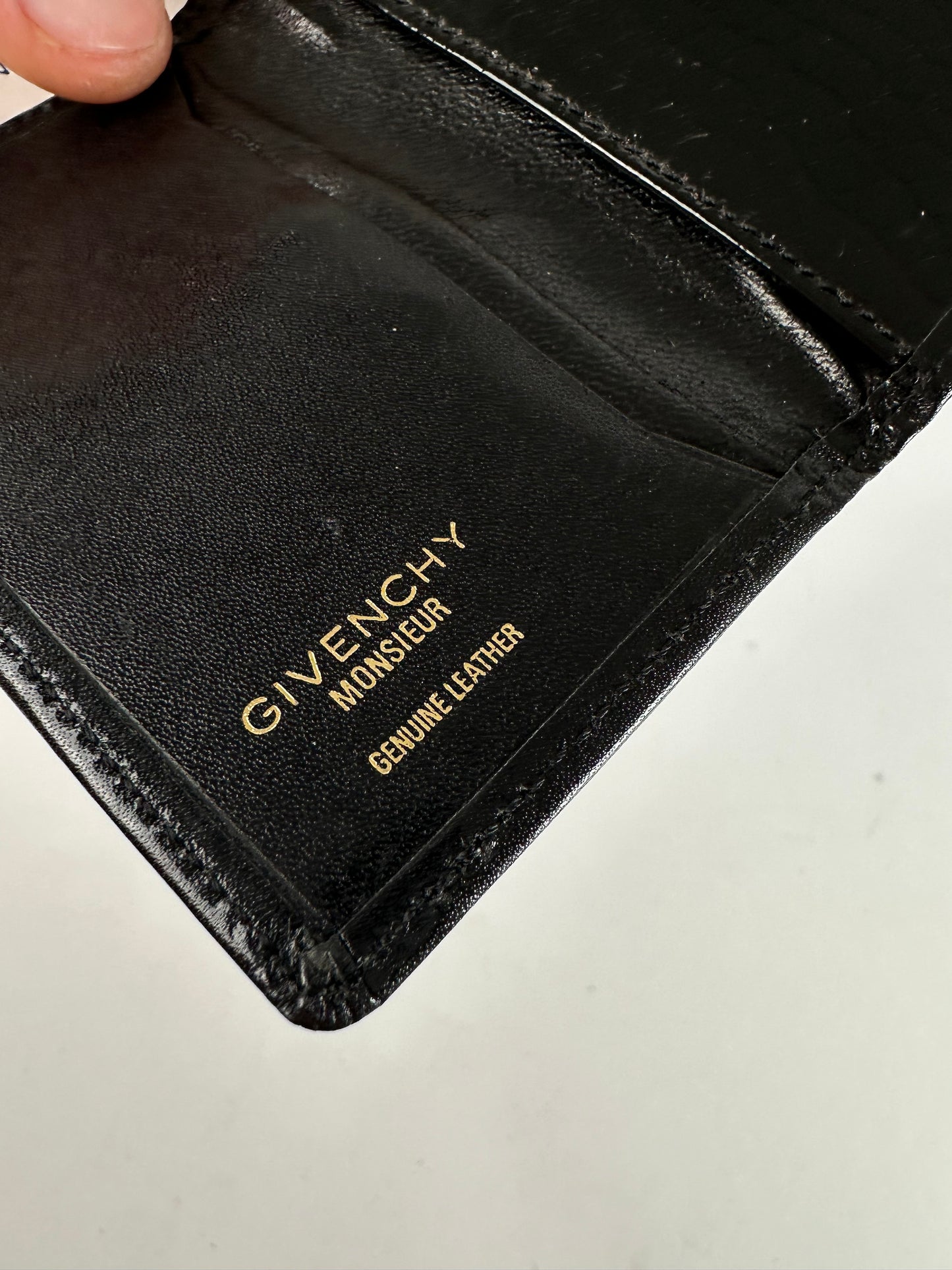 Vintage Givenchy 4G Logo Leather Key Holder Black