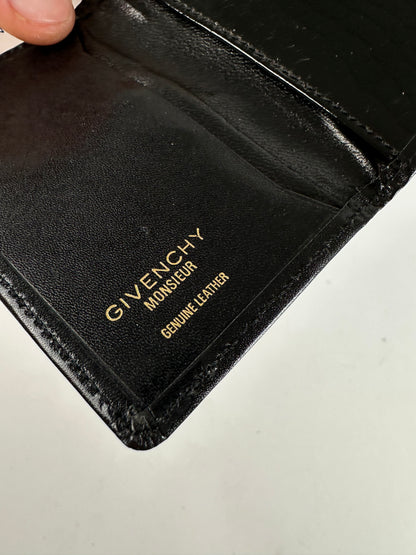 Vintage Givenchy 4G Logo Leather Key Holder Black