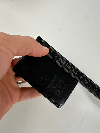 Vintage Givenchy 4G Logo Leather Key Holder Black