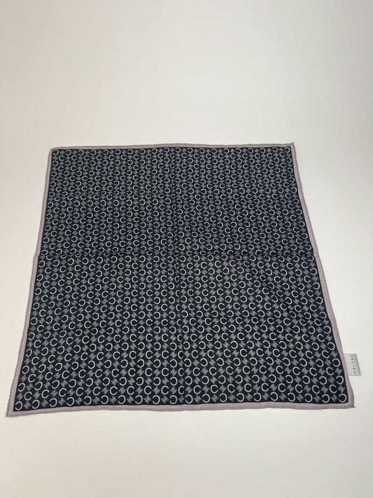 Vintage Celine Macadam Monogram Scarf Black white