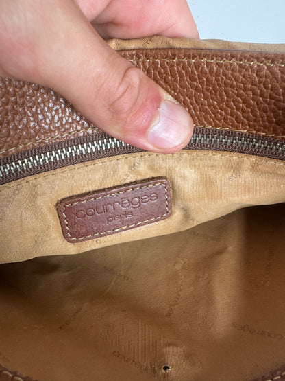 Sac Courreges vintage en cuir marron