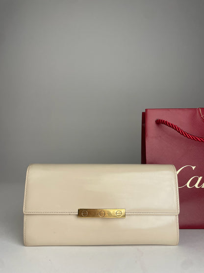 Vintage Cartier Leather Wallet White