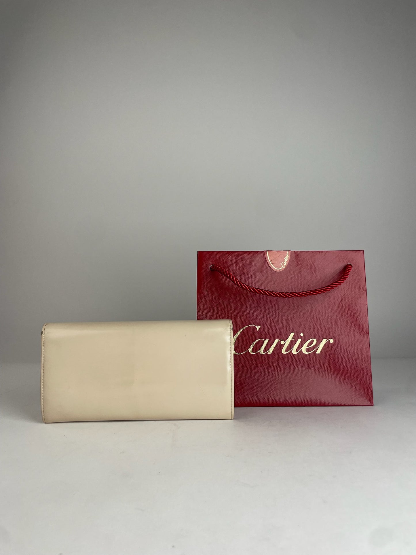 Vintage Cartier Leather Wallet White