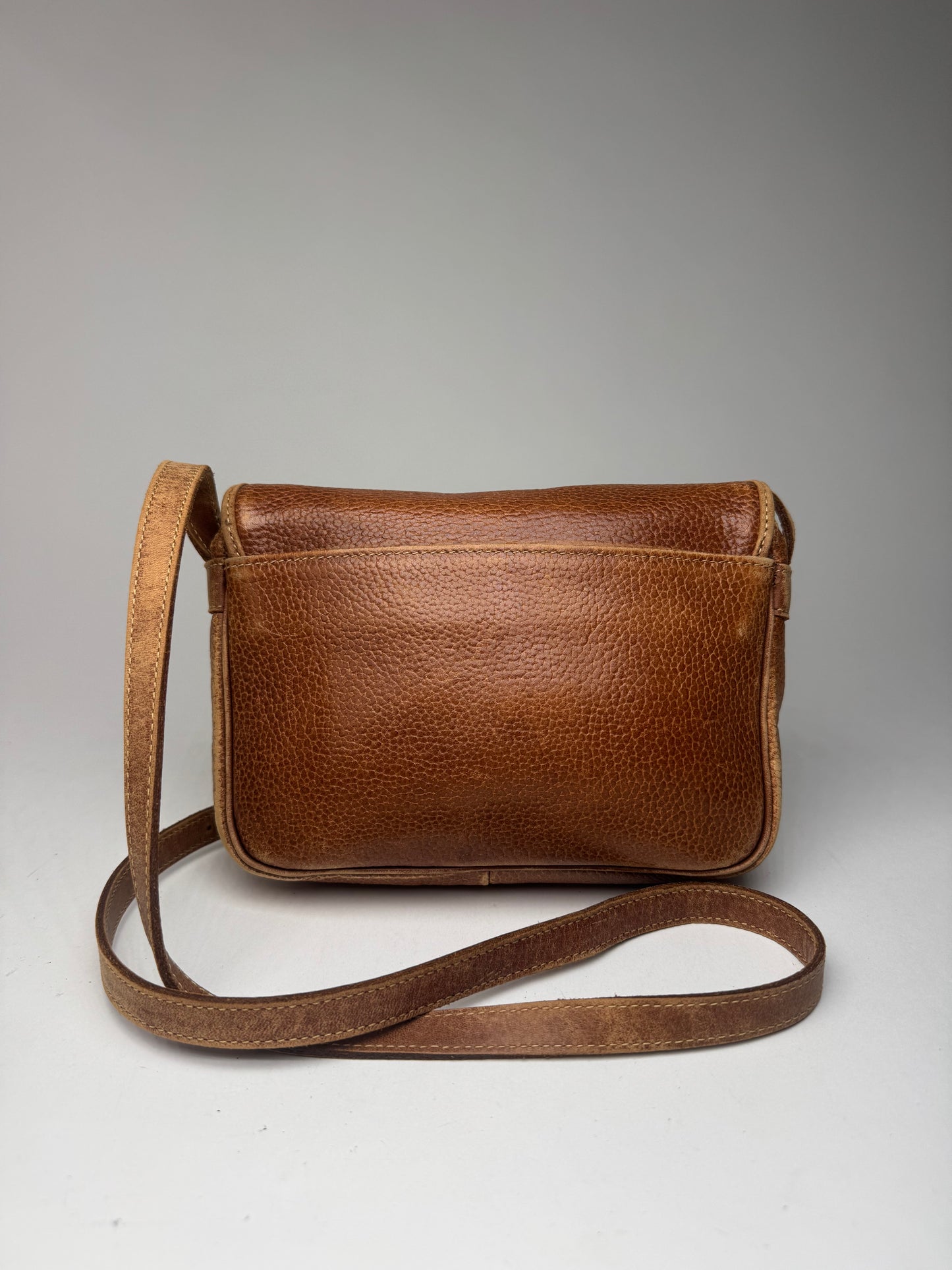 Sac Courreges vintage en cuir marron