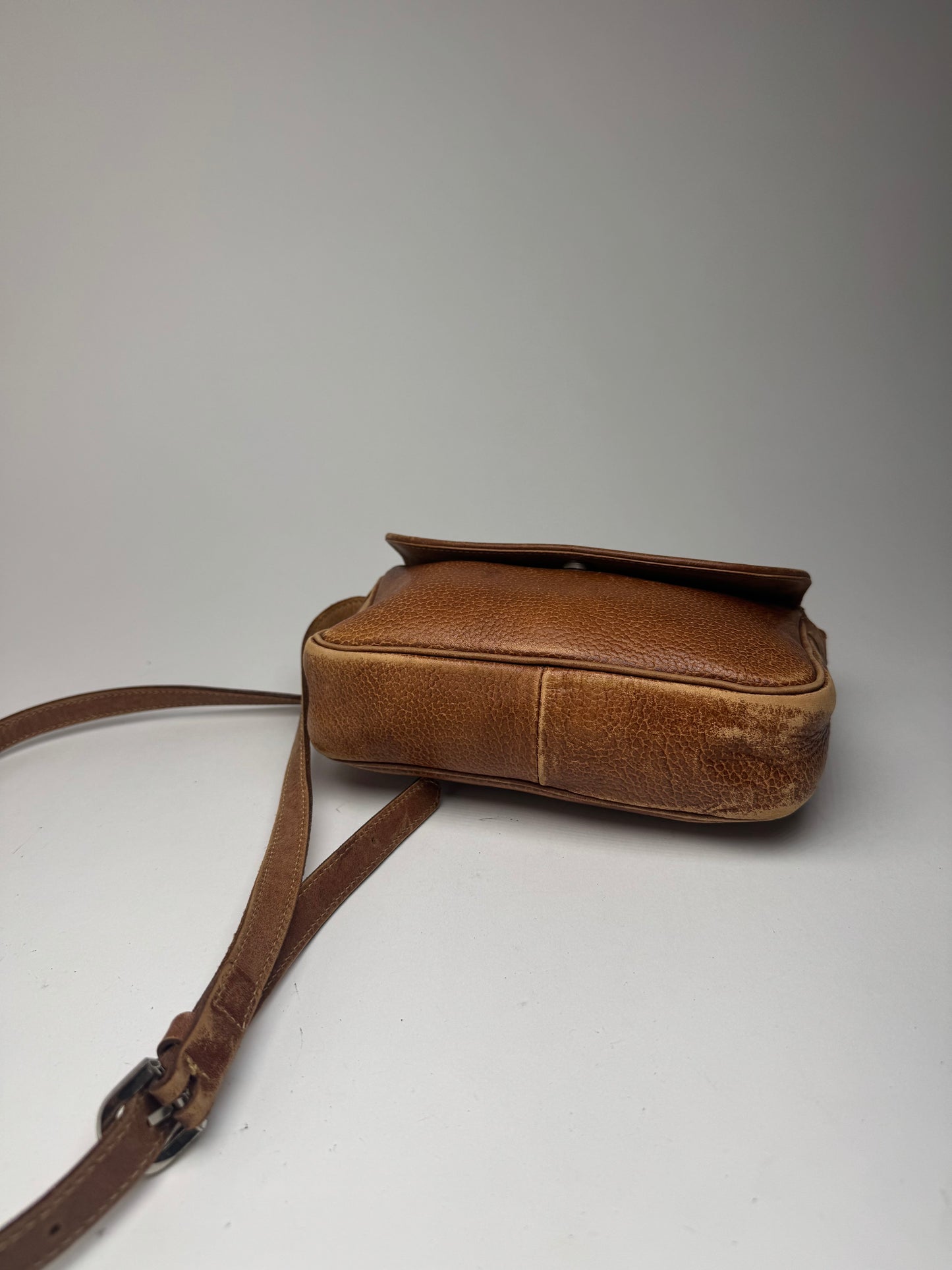 Sac Courreges vintage en cuir marron