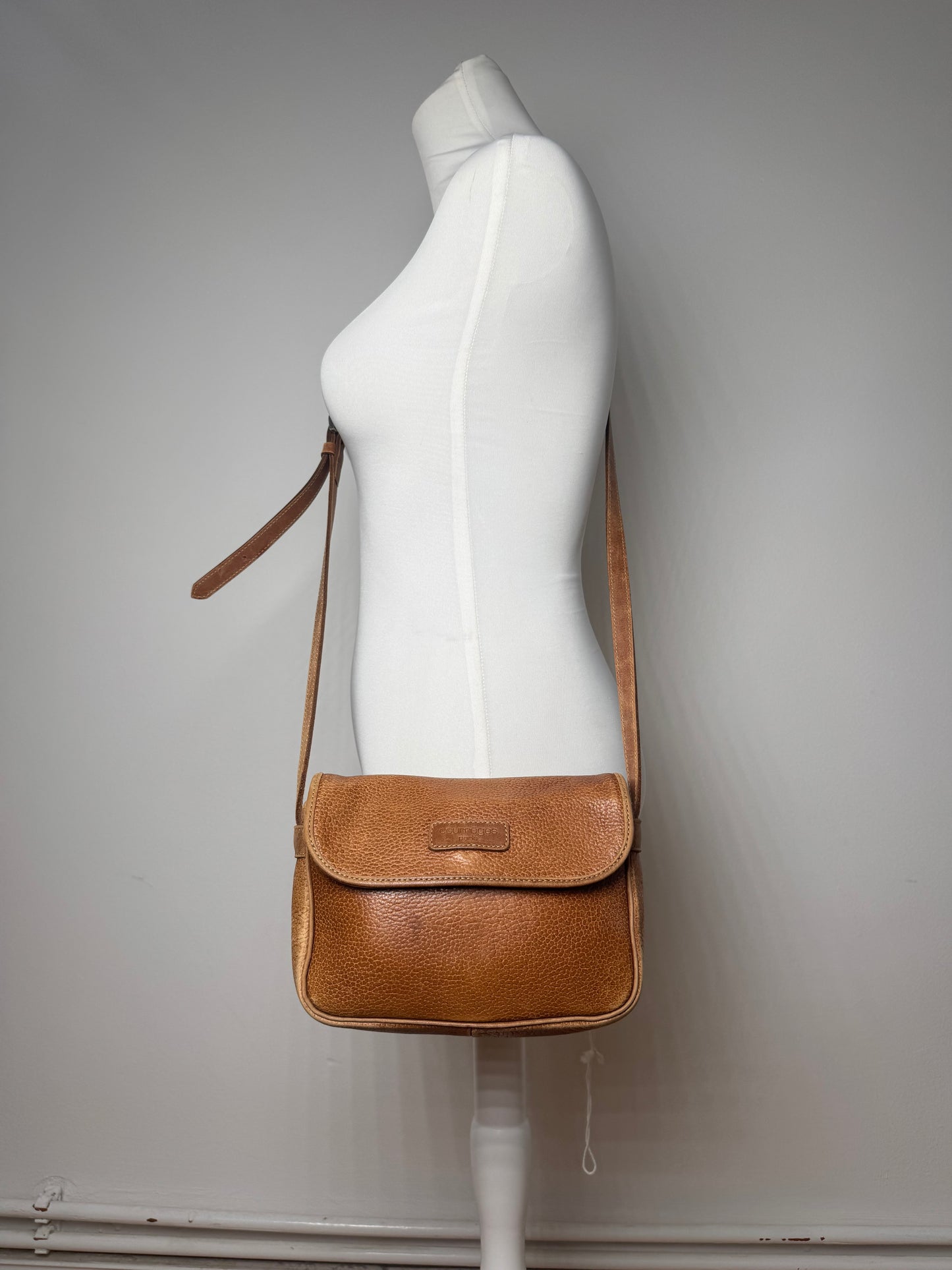 Sac Courreges vintage en cuir marron