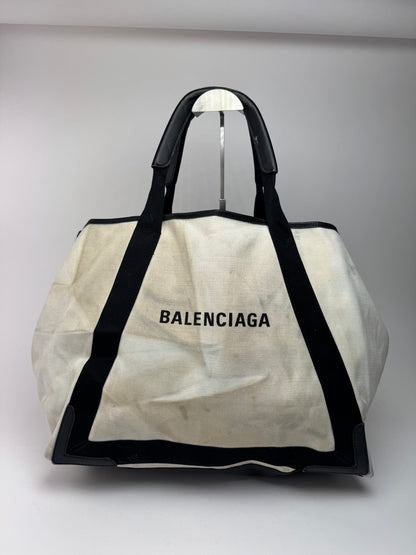 Vintage Balenciaga Logo Shopper black white