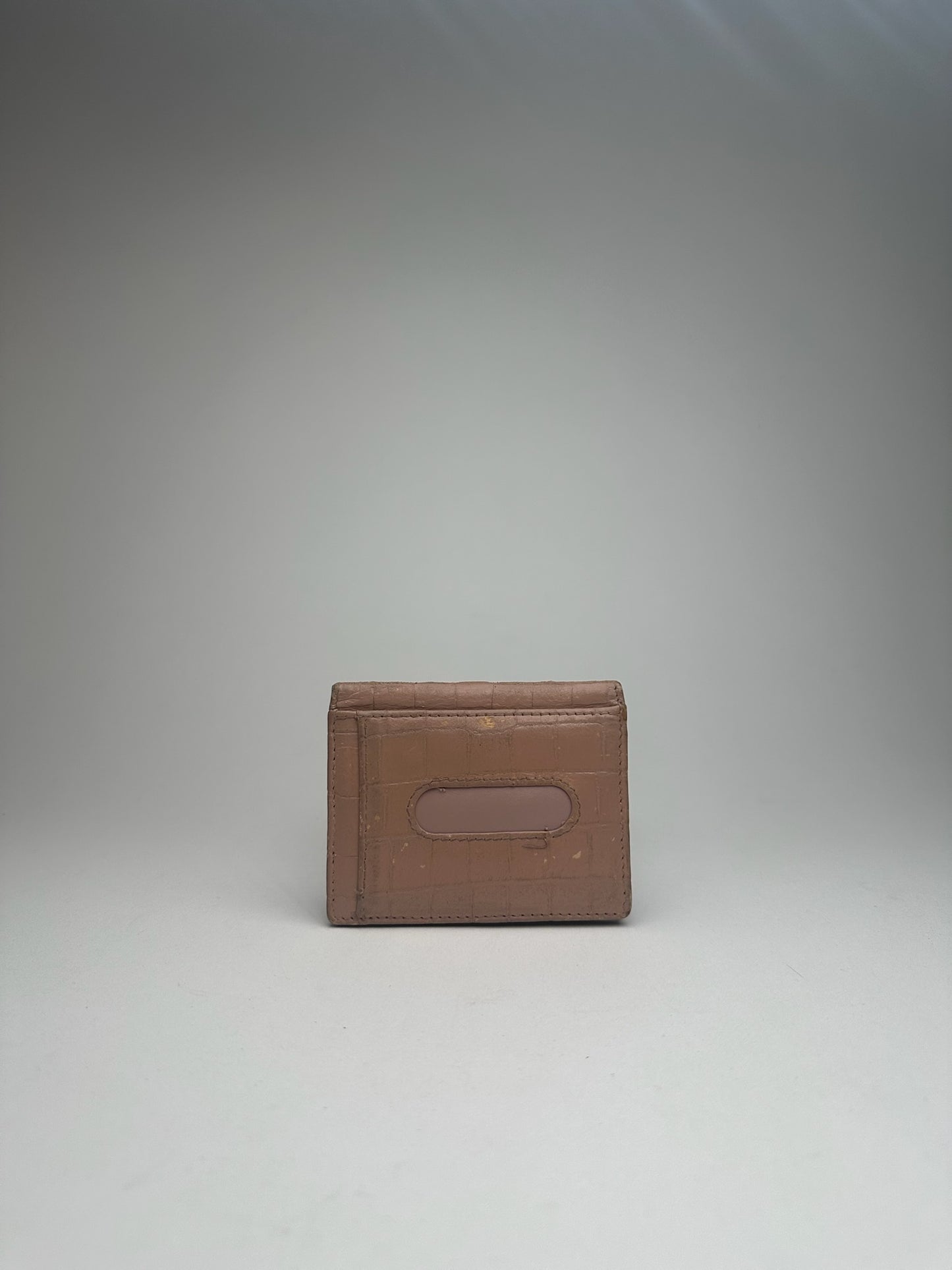 Vintage Miu Miu Leather Card Holder beige pink