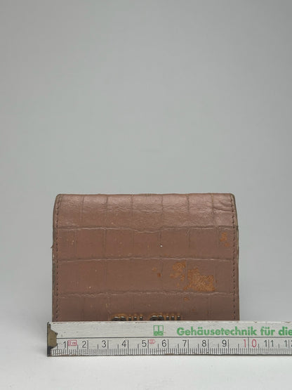 Vintage Miu Miu Leather Card Holder beige pink