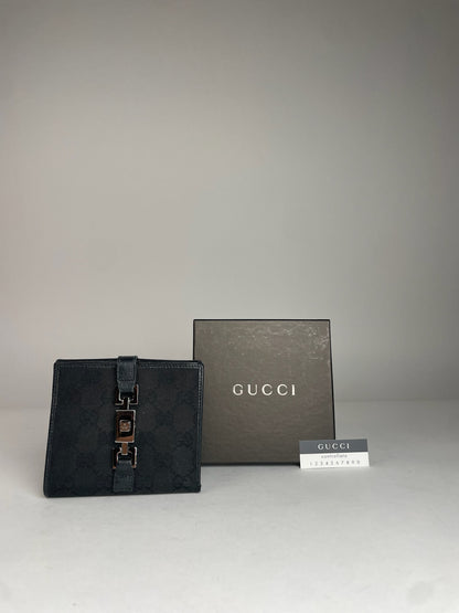 Vintage Gucci Jackie Monogram Wallet Black