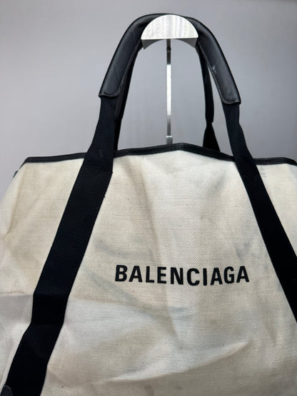 Vintage Balenciaga Logo Shopper black white