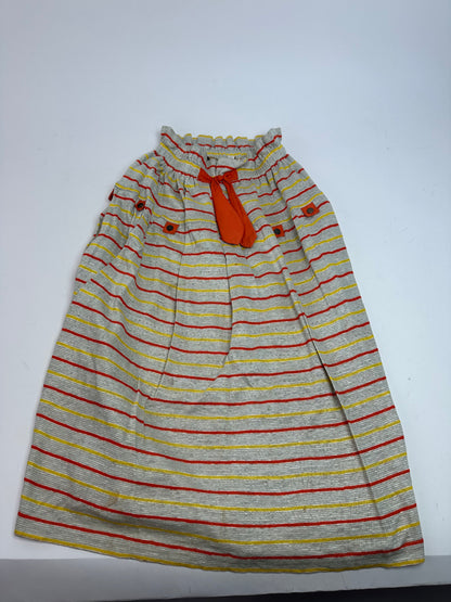 Vintage Dior Sport Striped Knit Midi Skirt Grey
