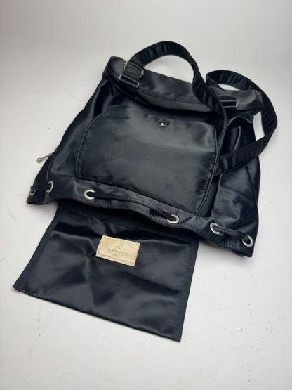 Vintage Courreges Polyester Backpack Black