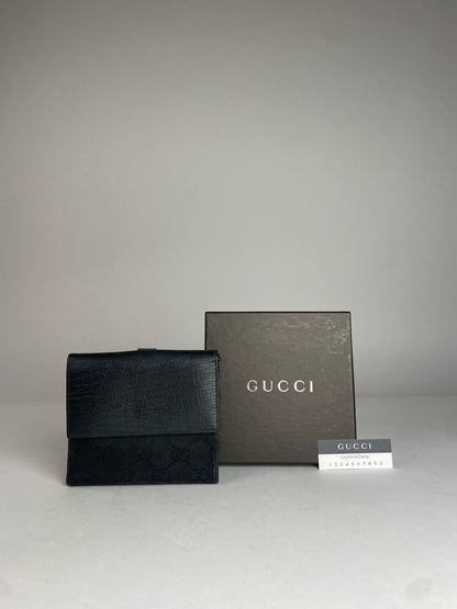 Vintage Gucci Jackie Monogram Wallet Black
