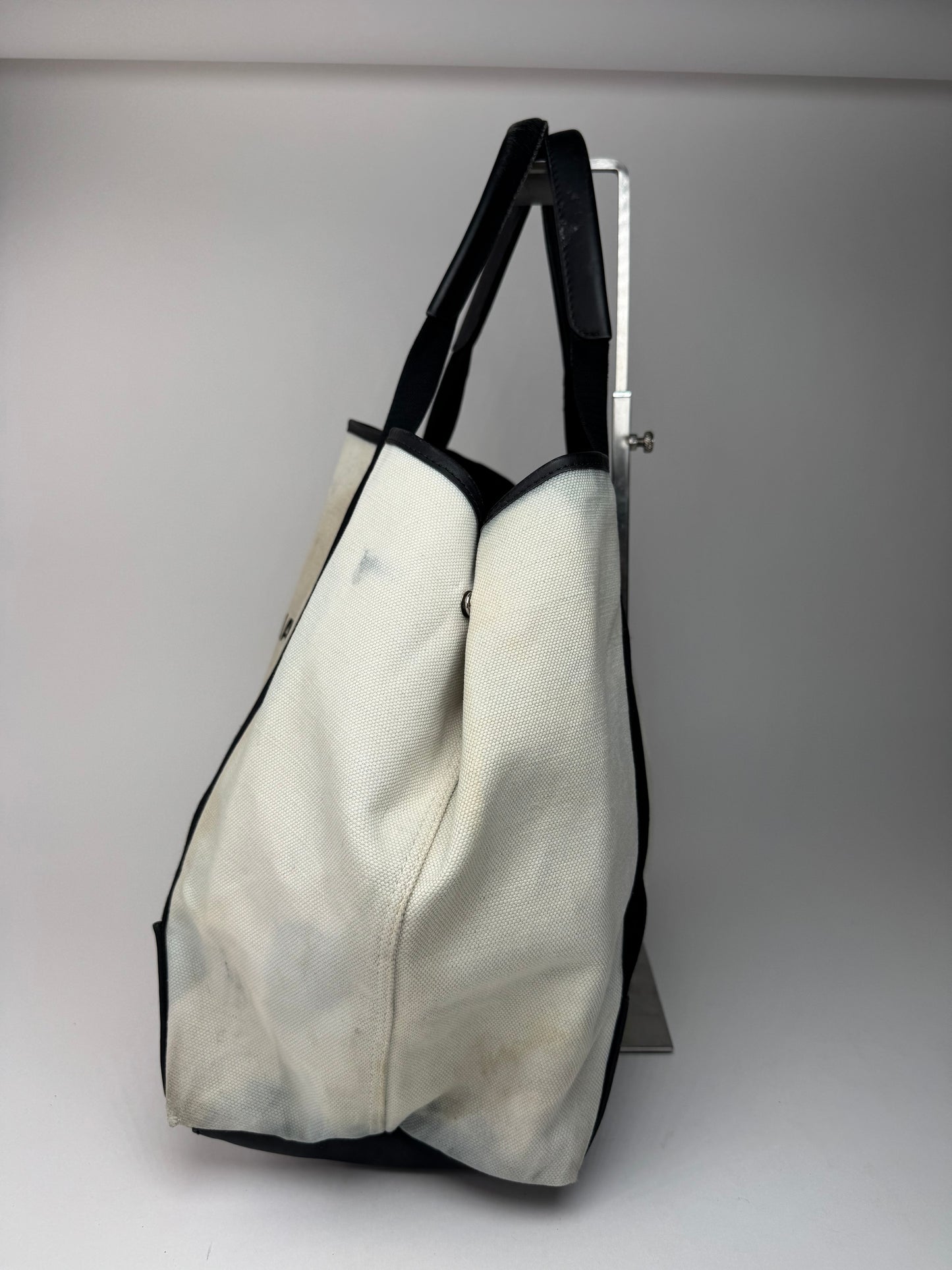 Vintage Balenciaga Logo Shopper black white