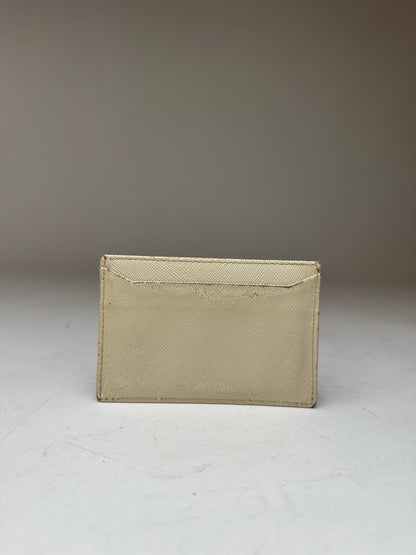 Vintage Prada Leather Card Holder White