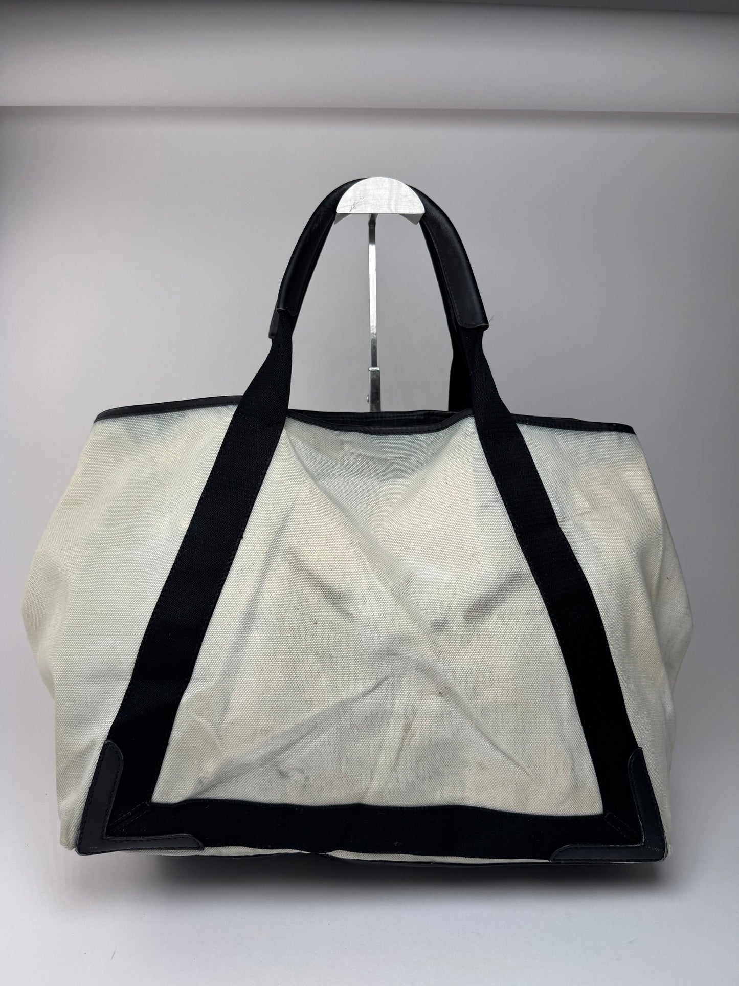 Vintage Balenciaga Logo Shopper black white