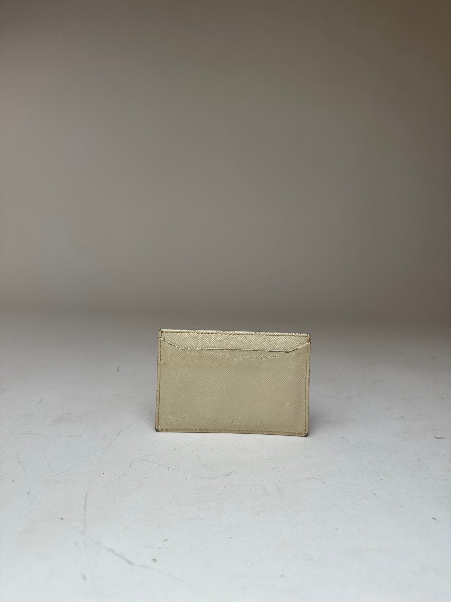 Vintage Prada Leather Card Holder White