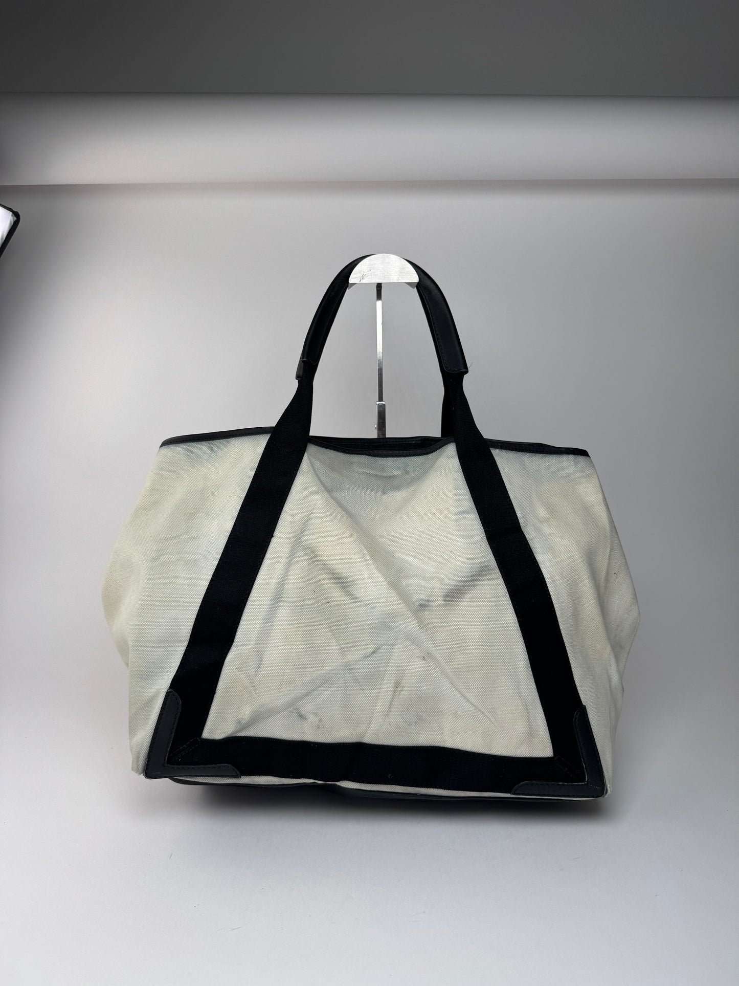 Vintage Balenciaga Logo Shopper black white