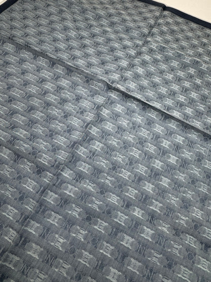 Vintage Celine Triomphe Monogram Scarf Navy Blue