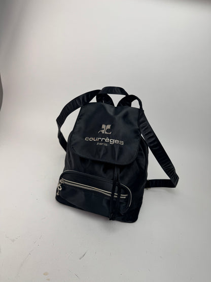 Vintage Courreges Polyester Backpack Black