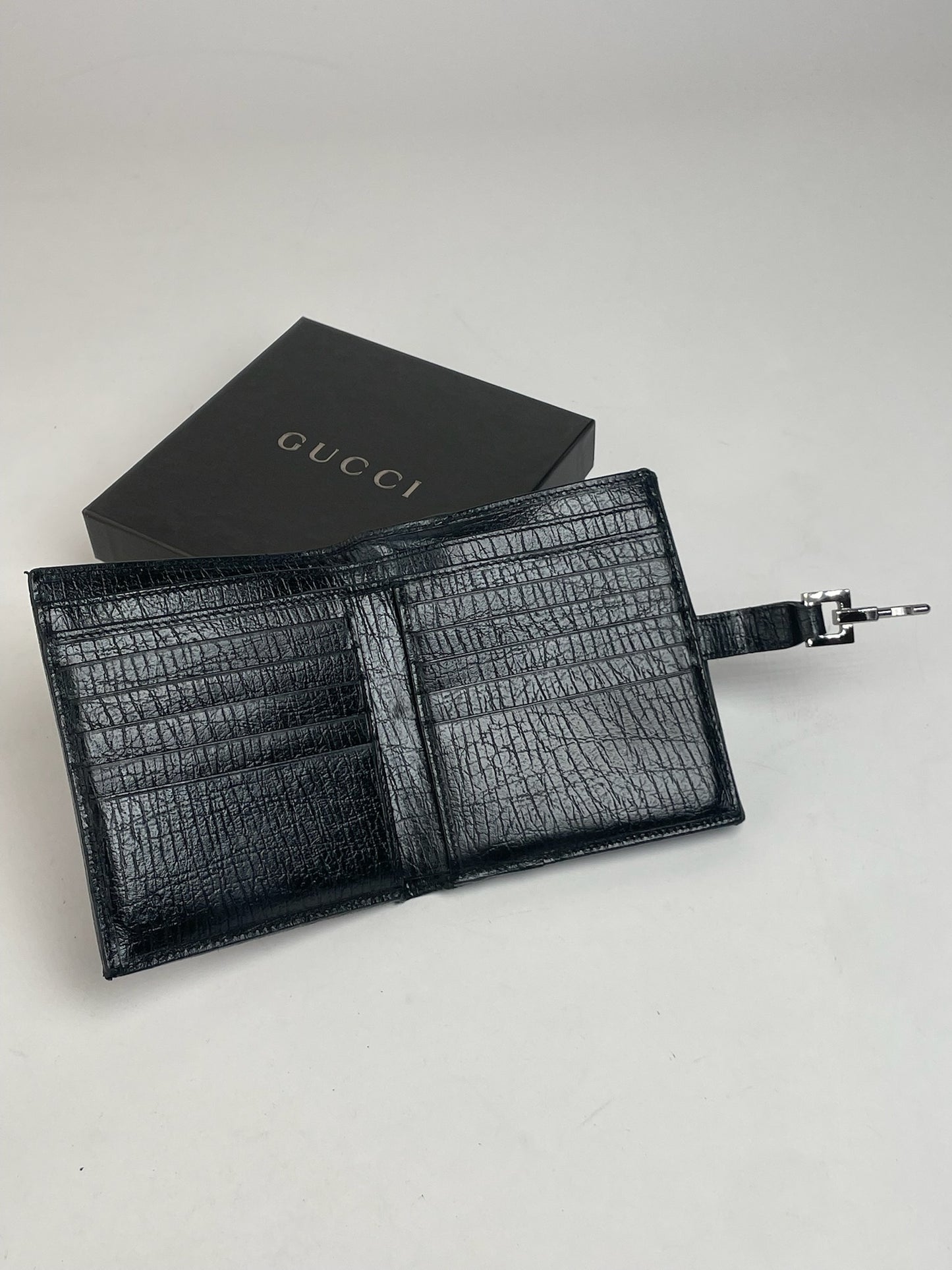 Vintage Gucci Jackie Monogram Wallet Black