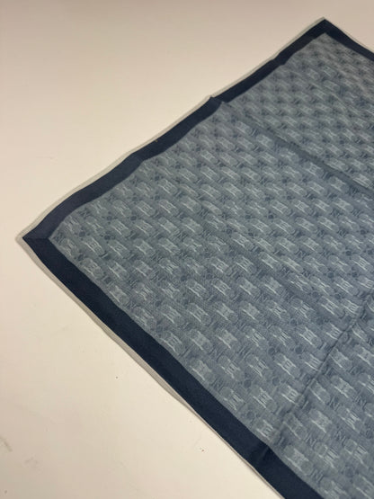 Vintage Celine Triomphe Monogram Scarf Navy Blue