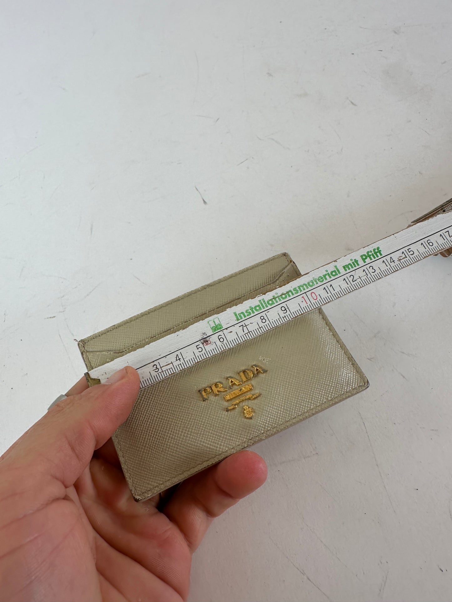 Vintage Prada Leather Card Holder White