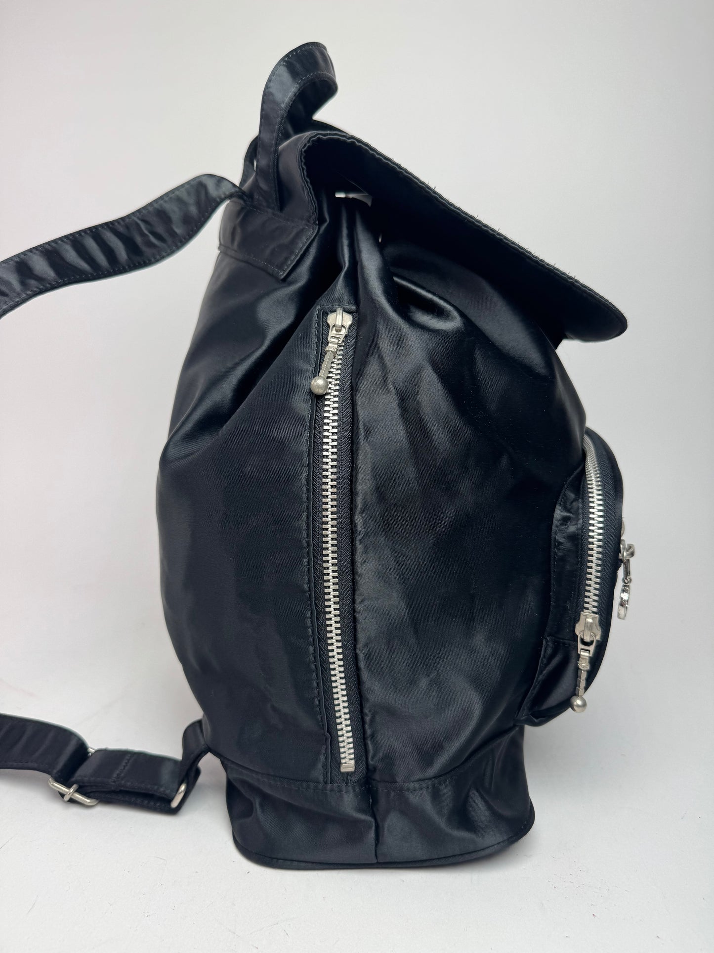 Vintage Courreges Polyester Backpack Black