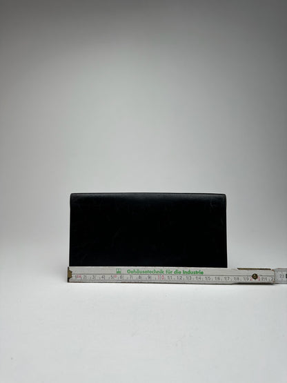 Porte-carte d'identité vintage en cuir verni Cartier noir