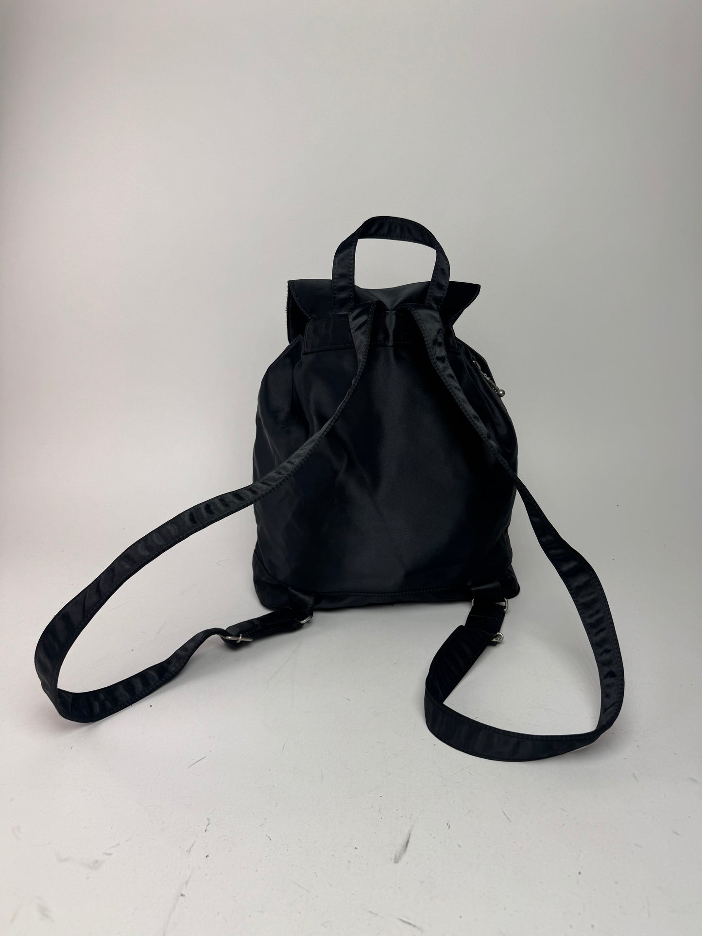 Vintage Courreges Polyester Backpack Black