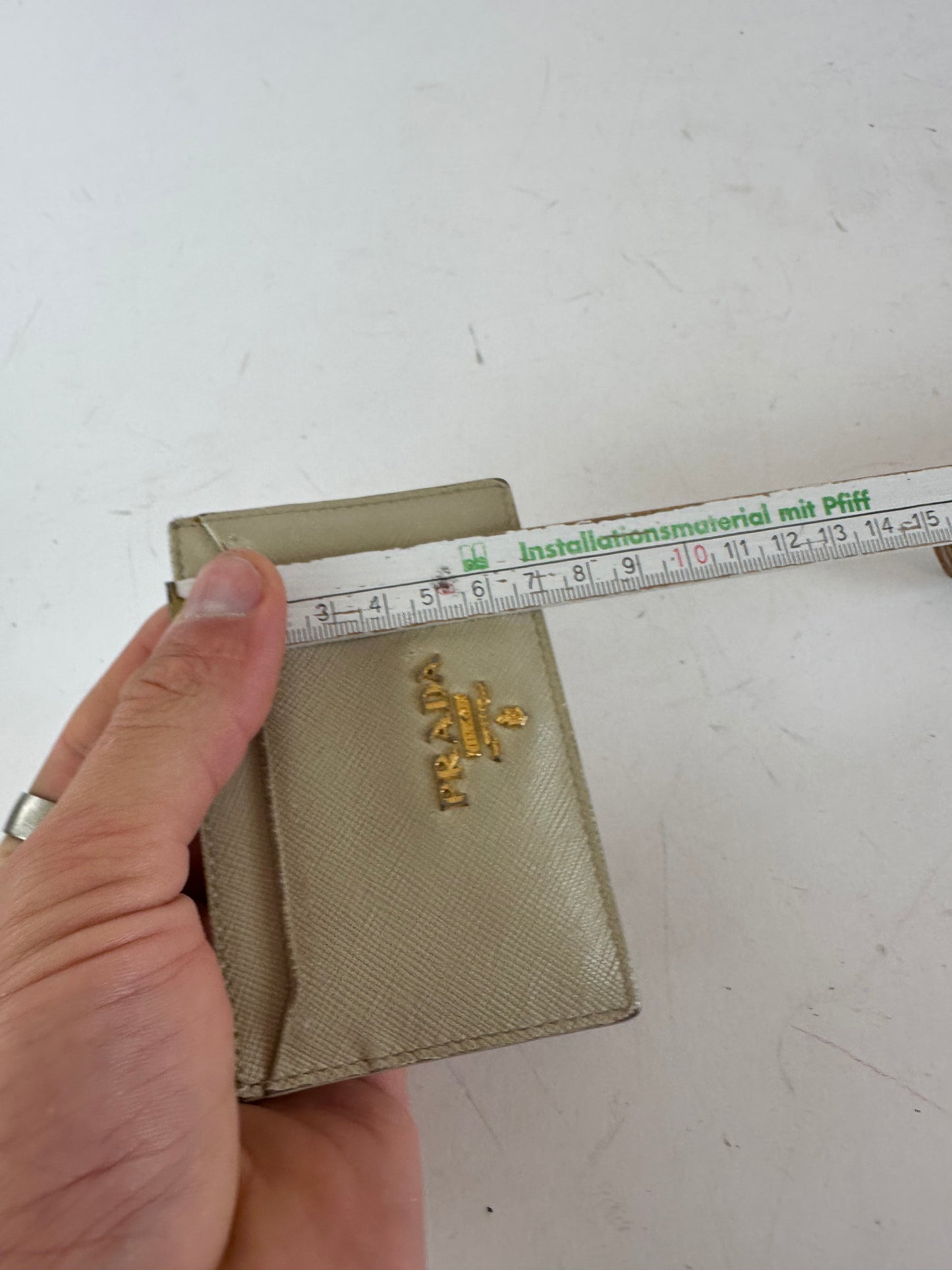 Vintage Prada Leather Card Holder White