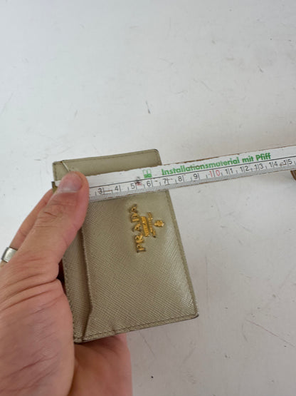 Vintage Prada Leather Card Holder White