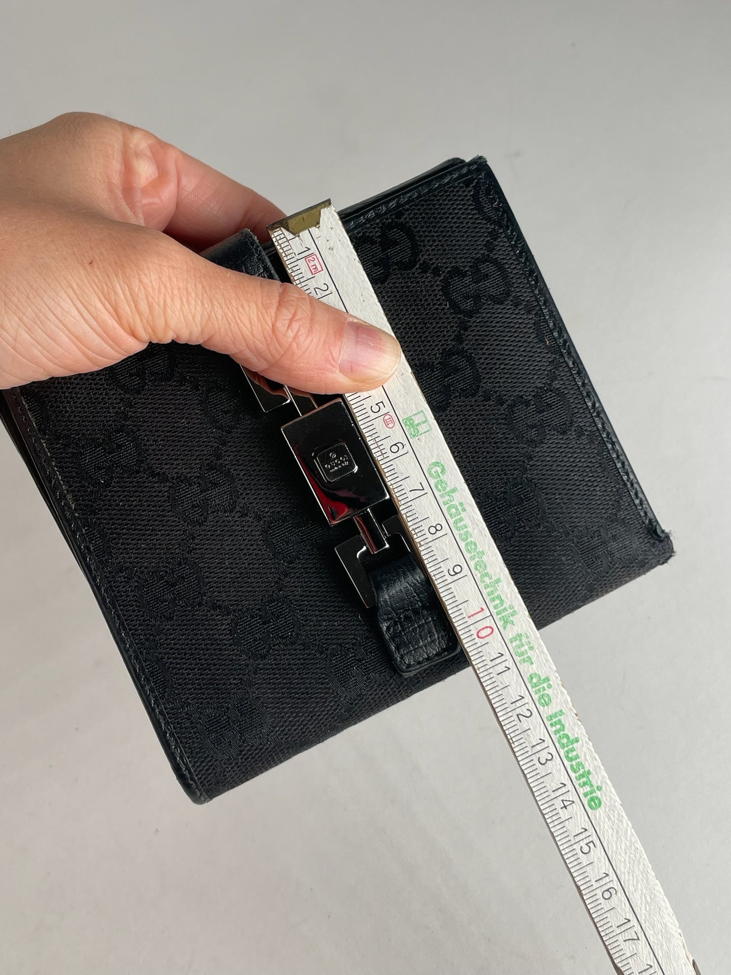 Vintage Gucci Jackie Monogram Wallet Black