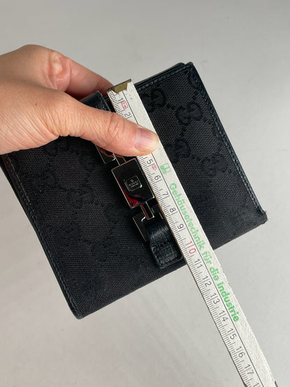 Vintage Gucci Jackie Monogram Wallet Black