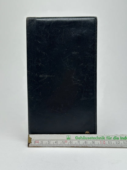 Porte-carte d'identité vintage en cuir verni Cartier noir