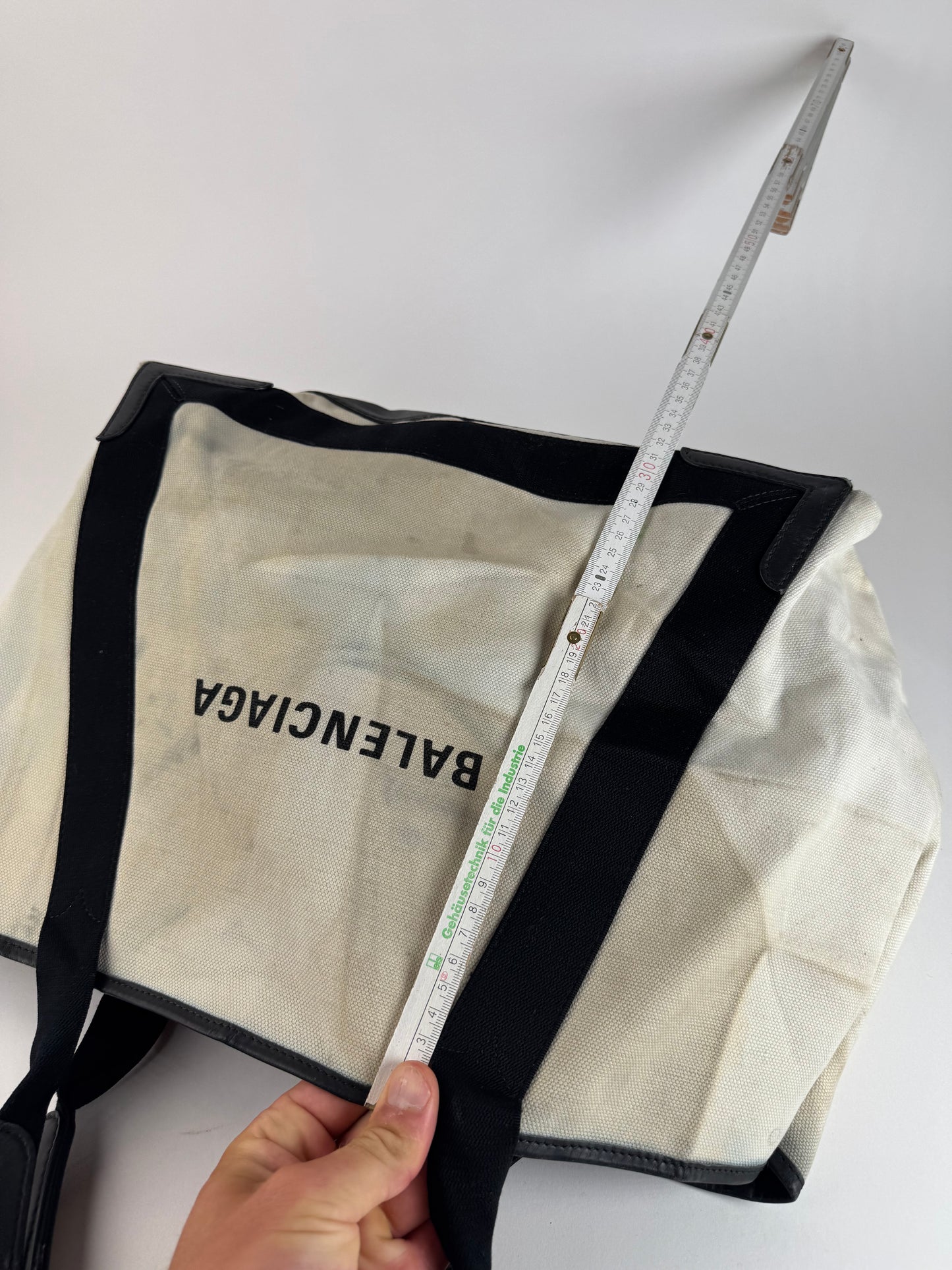 Vintage Balenciaga Logo Shopper black white