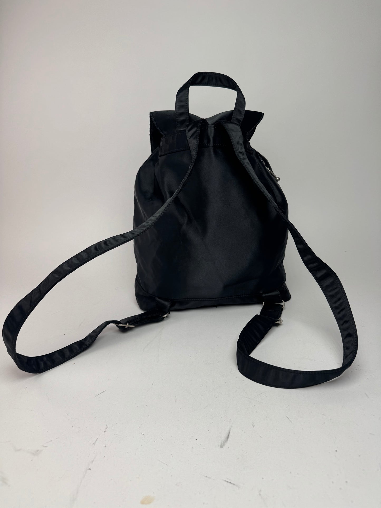 Vintage Courreges Polyester Backpack Black