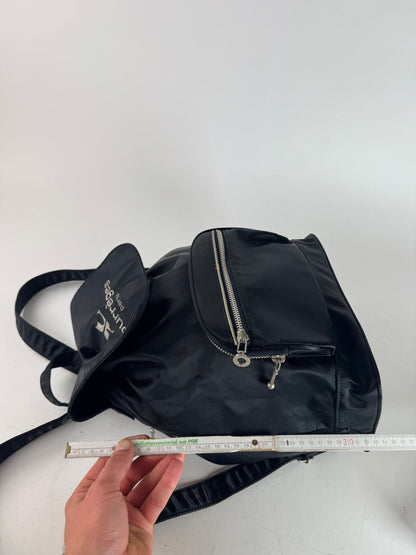 Vintage Courreges Polyester Backpack Black
