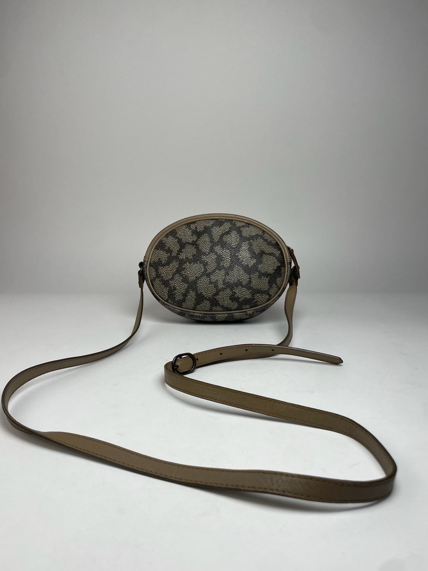 Vintage Yves Saint Laurent Leather Crossbody / Shoulder Bag Grey Black Brown