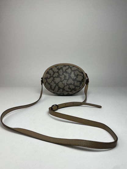 Vintage Yves Saint Laurent Leather Crossbody / Shoulder Bag Grey Black Brown