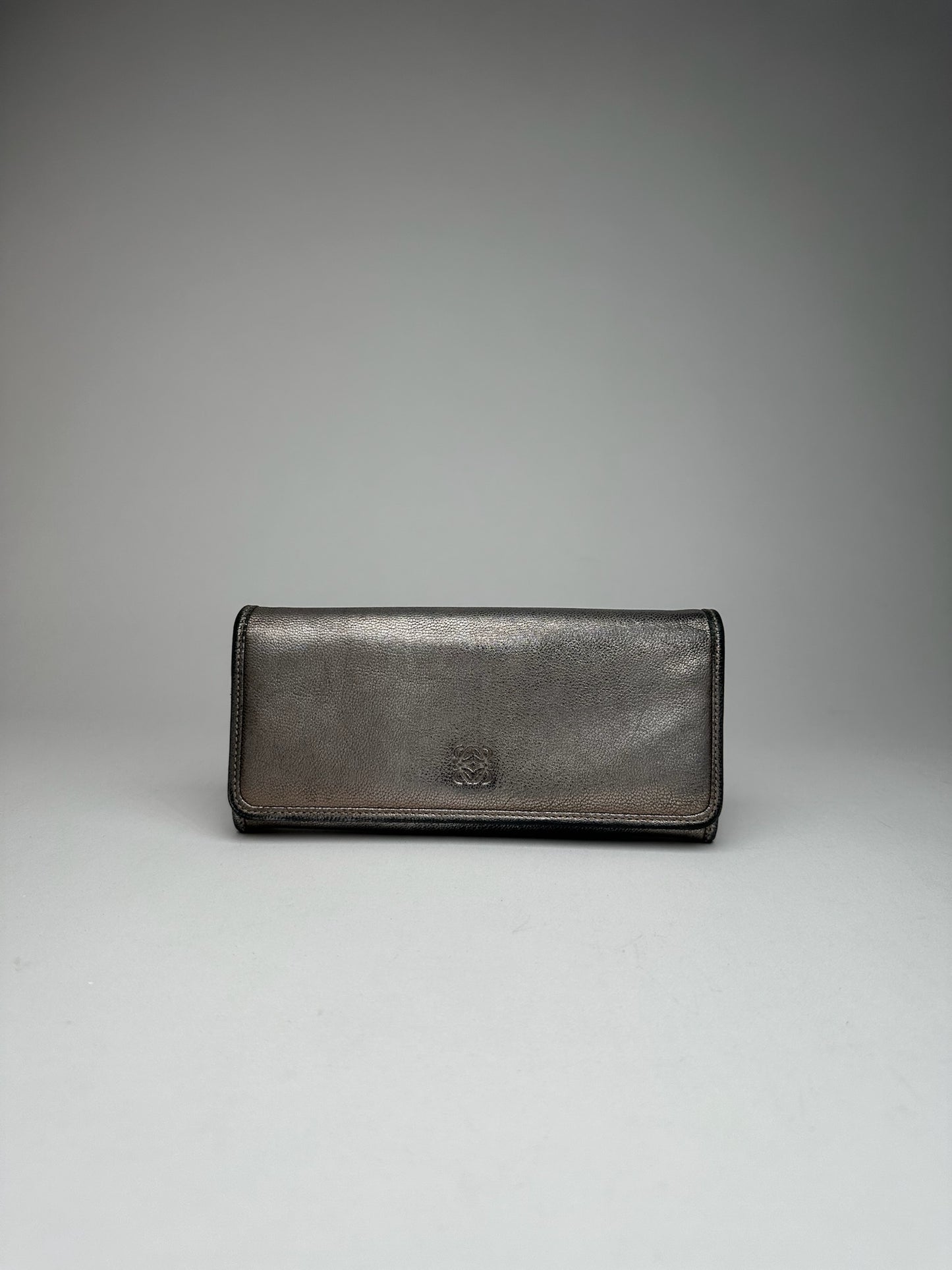 Portefeuille vintage en cuir Loewe Madrid Bronze