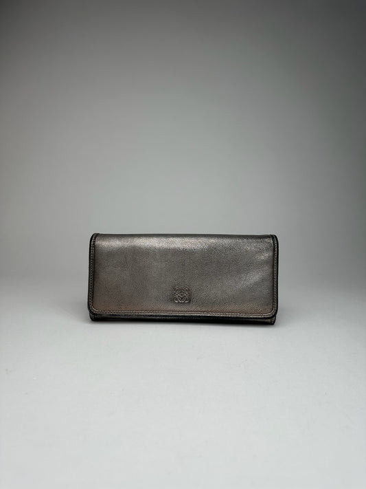 Portefeuille vintage en cuir Loewe Madrid Bronze