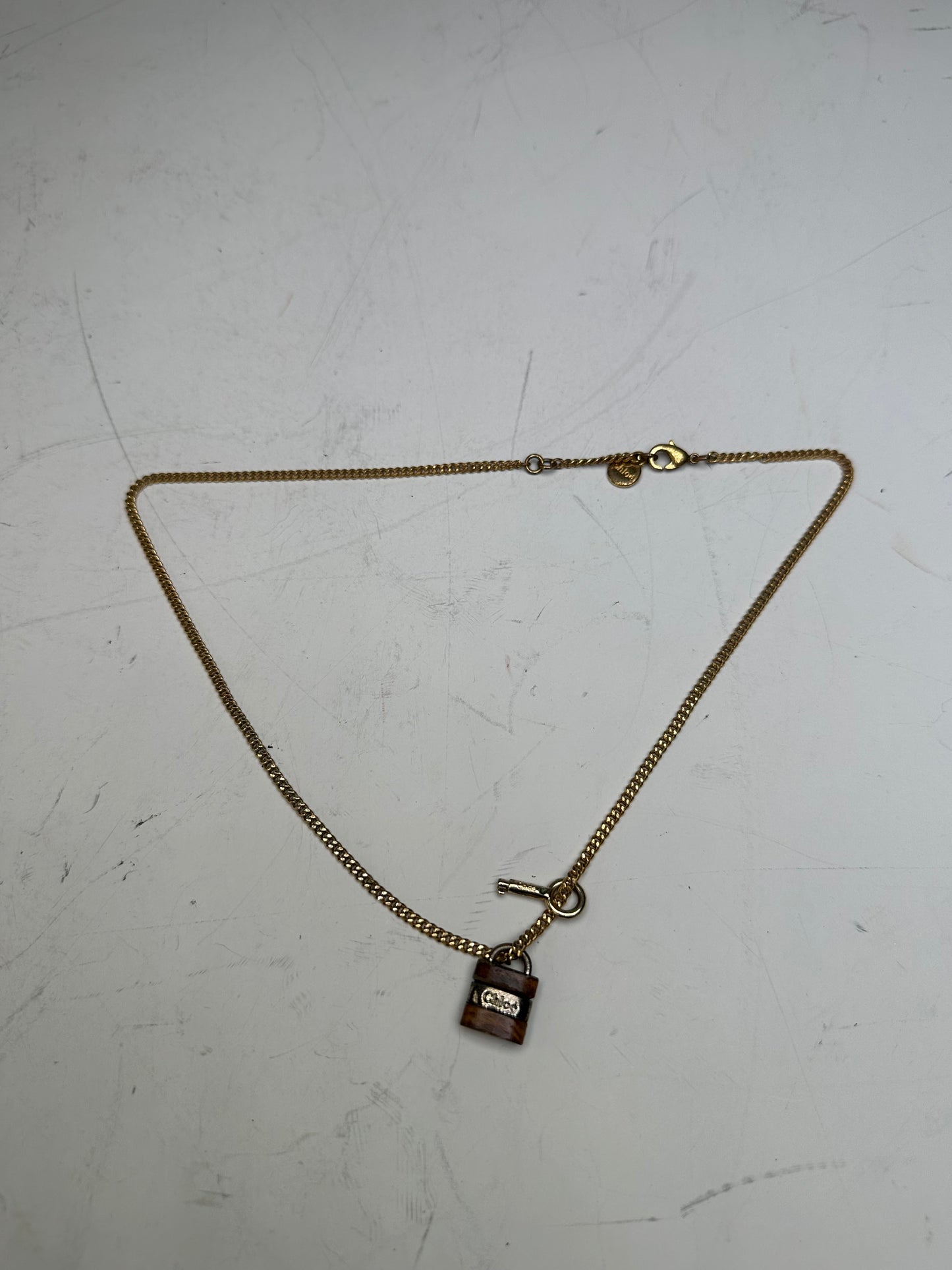 Vintage Chloe Gold-Tone Chain Necklace Early 2000s