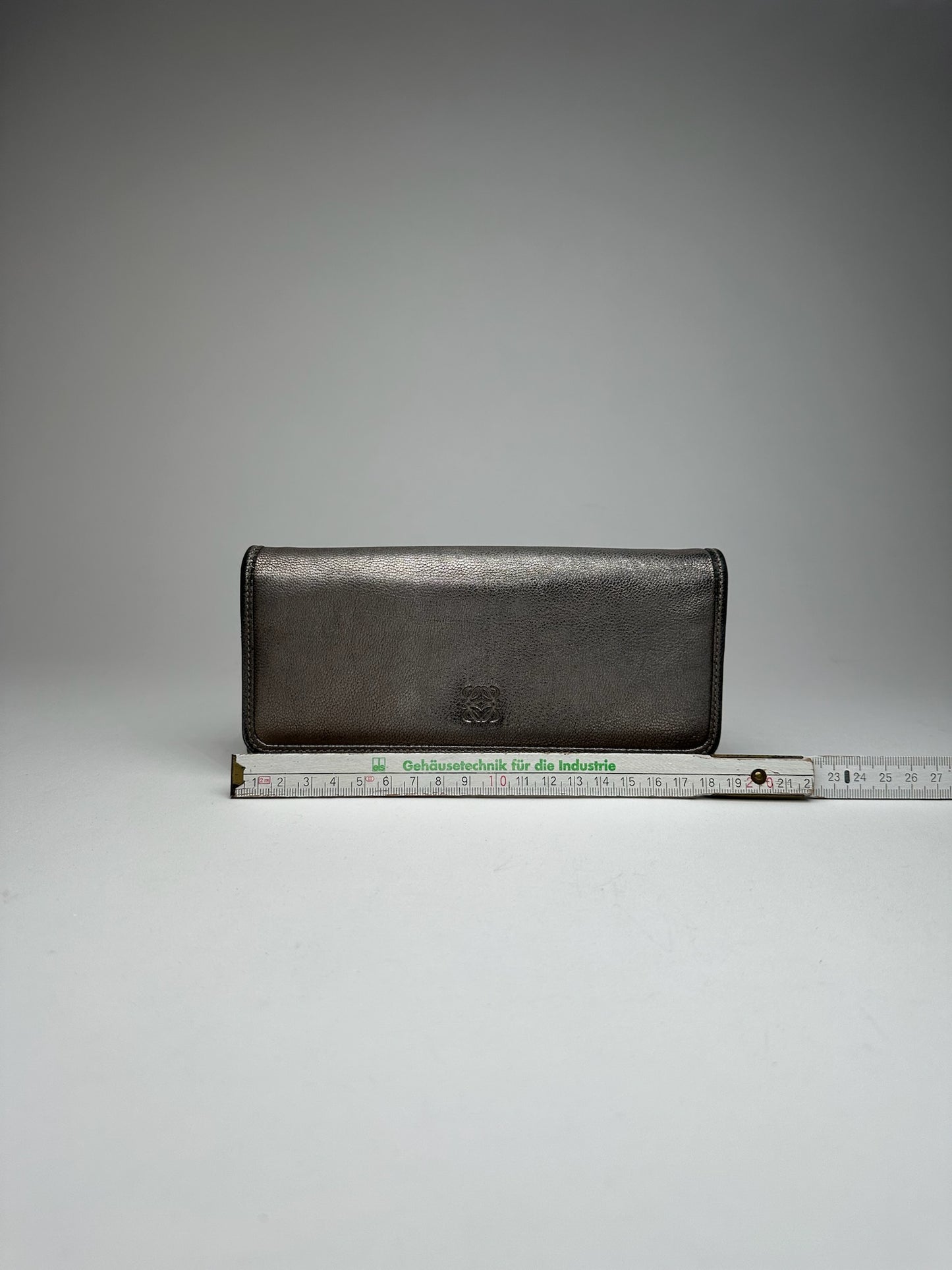 Portefeuille vintage en cuir Loewe Madrid Bronze