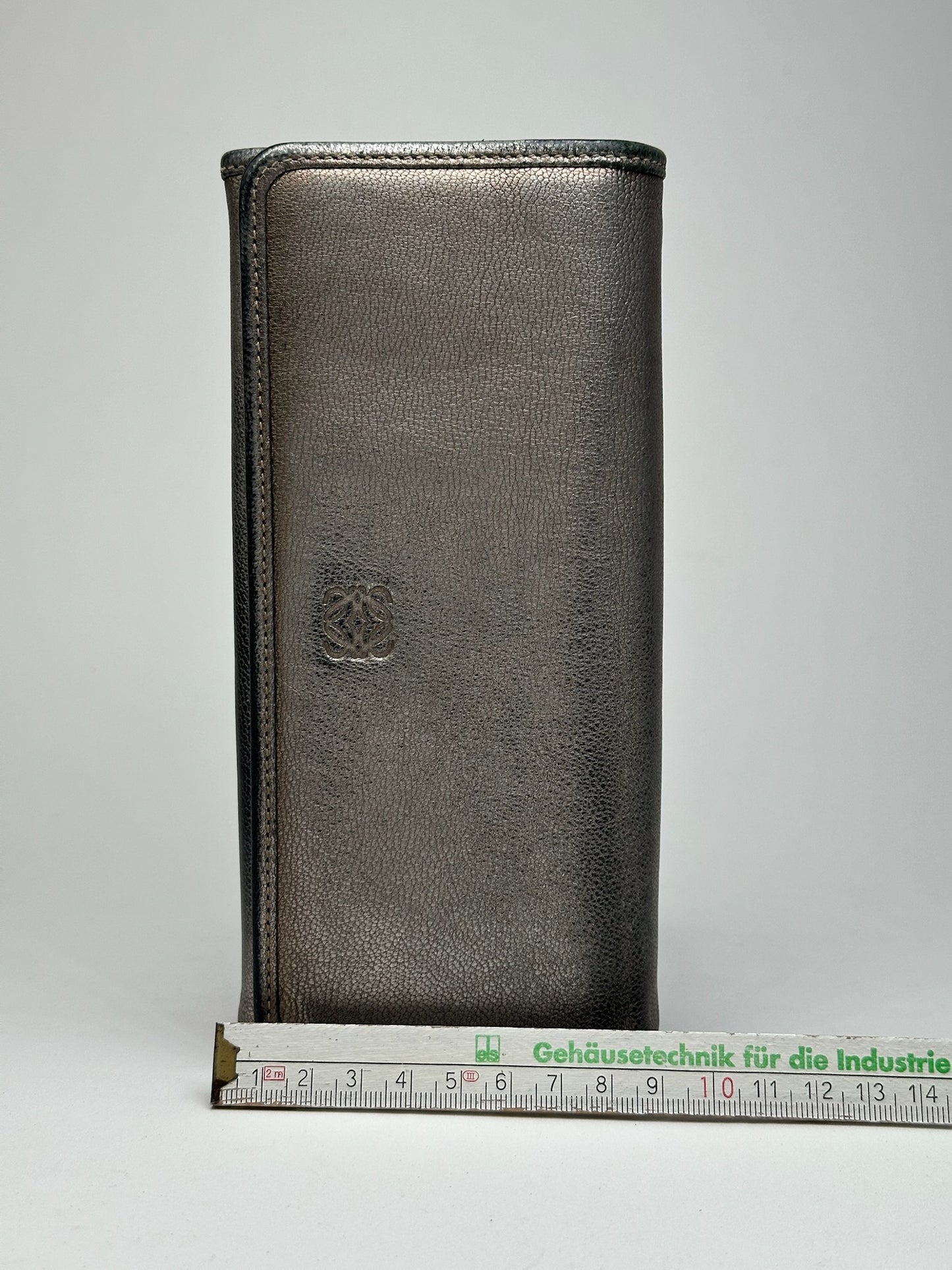 Portefeuille vintage en cuir Loewe Madrid Bronze