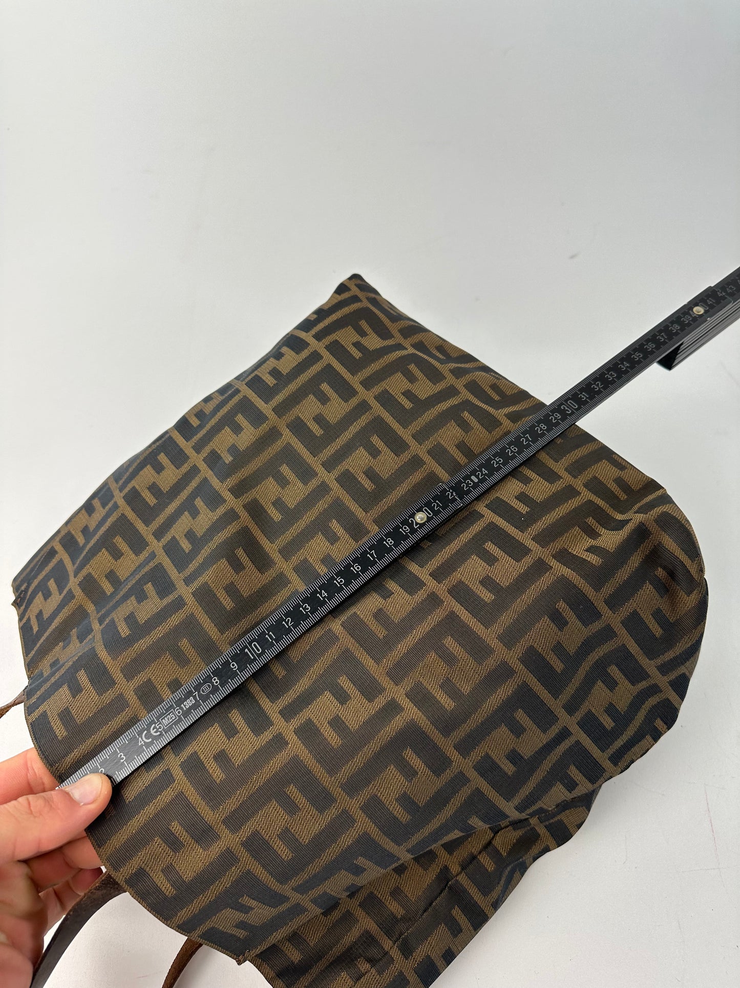 Vintage Fendi Zucca FF Canvas Tote Bag Tobacco Brown