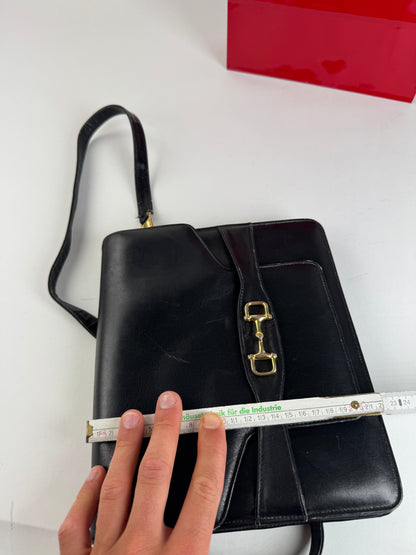 Sac vintage en cuir Céline Paris Triomphe Noir
