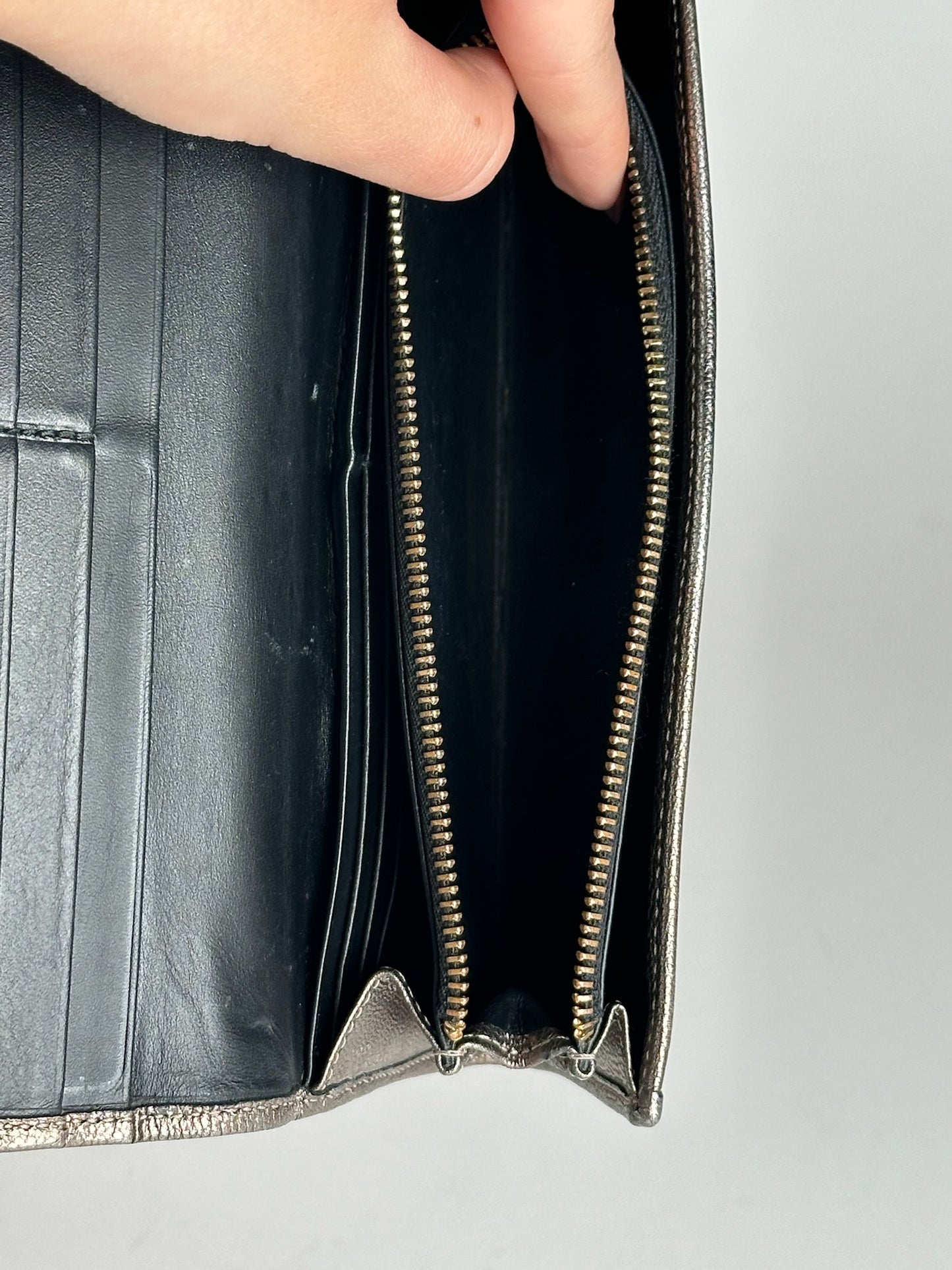 Portefeuille vintage en cuir Loewe Madrid Bronze